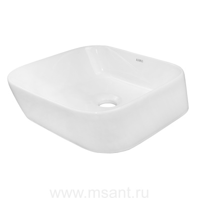 Раковина-чаша Azario 390х350х120 накладная, округлая, белый глянец