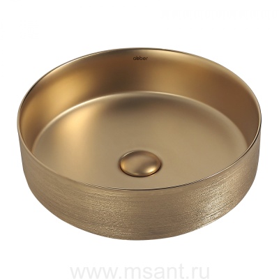 Раковина накладная ABBER Bequem AC2109BGM золото матовое