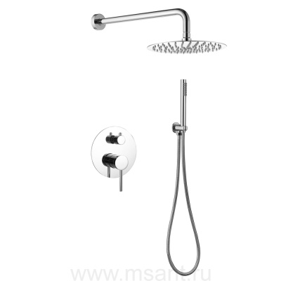 Душевая система ABBER Emotion AF8818 скрытого монтажа без излива, хром