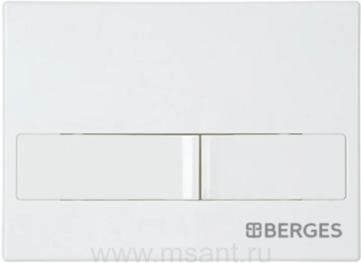 Кнопка смыва Berges Novum L1 белый, глянец