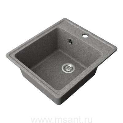Мойкa MIXLINE ML-GMS18 СТАНДАРТ прямоугольная, темно-серый (309), 410*470*190мм