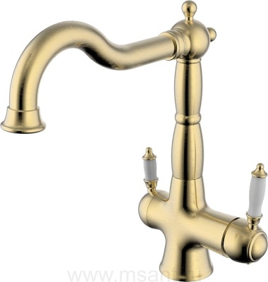 Смеситель Lemark Villa LM4858B для кухонной мойки, бронза