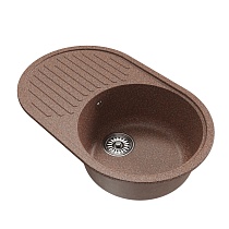 Мойкa MIXLINE ML-GM16 овальная с крылом, терракотовая (307), 730*460*180мм