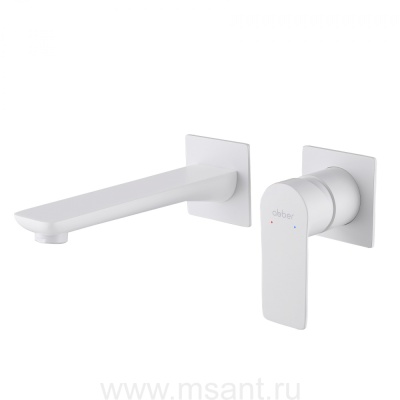 Смеситель ABBER Weiss Insel AF8082FW для раковины скрытого монтажа, белый матовый