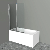 Шторка на ванну BelBagno Uno V-2-80/150-C-Cr стекло прозрачное