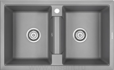Мойка кухонная Paulmark PM238150-GRM серый металлик