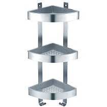 Полка угловая Azario трехэтажная, хром (AZ-833-3)