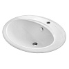 Раковина Azario 550х470х200 встраеваемая сверху, овальная, белый глянец