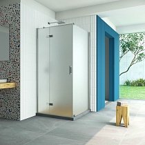 Душевой уголок Vegas Glass AFP-Fis Retta 100*120 08 10 L профиль глянцевый хром стекло сатин