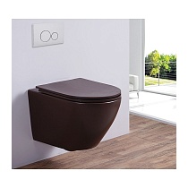 Унитаз подвесной AZALEA (Matt Coffee). Размер: 480x365x360.