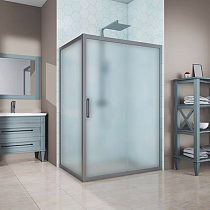 Душевой уголок Kubele DE019R-MAT-MT 105х90 см, профиль матовый хром