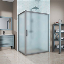 Душевой уголок Kubele DE019R-MAT-MT 110х85 см, профиль матовый хром