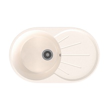 Мойкa MIXLINE ML-GMS05 СТАНДАРТ овальная с крылом, белый (331), 740*455*190мм