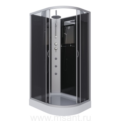 Душевая кабина Niagara Classic NG-3512-14LBKTG (120х80х210) низкий поддон(13см),стекло тонированное 