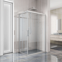 Душевой уголок Kubele DE019RC-CLN-MT 120х100 см, профиль матовый хром