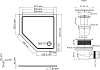Поддон для душа Wasserkraft Isen 26T38 100x100 см, с сифоном