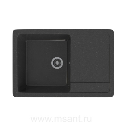 Мойкa MIXLINE ML-GMS15 СТАНДАРТ с крылом, черный (308), 640*505*185мм