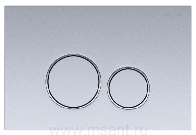 Панель смыва Aquatek Хром матовая ободок хром (клавиши круглые) KDI-0000019