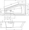 Акриловая ванна Riho Rething Space BD8300500000000 R, 170x90
