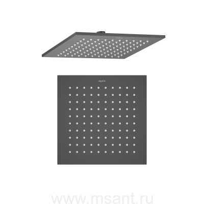 Квадратный верхний душ 250*250*7 мм AQUATEK, матовый черный AQ2076MB 