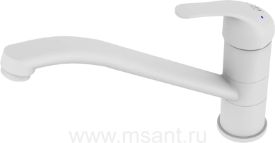 Смеситель Milardo Meal M02WTR0M05 для кухонной мойки, белый