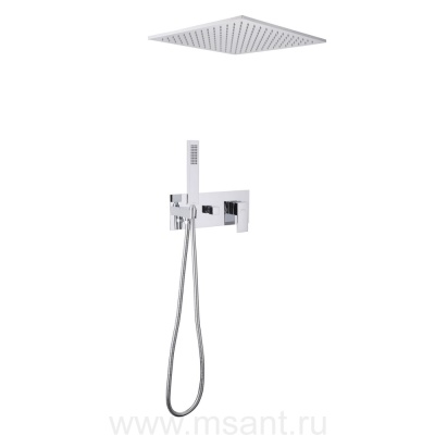 Душевая система ABBER Daheim AF8221 скрытого монтажа без излива, хром