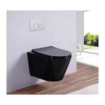 Унитаз подвесной CLAVEL (Black). Размер: 480x360x355.