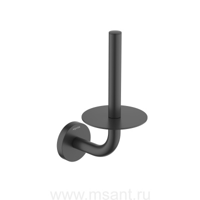 Бумагодержатель для запасного рулона Aquatek, матовый черный AQ4207MB ОБЕРОН