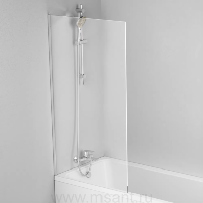 Шторка на ванну AM.PM Gem W90BS-080-140CT стекло прозрачное