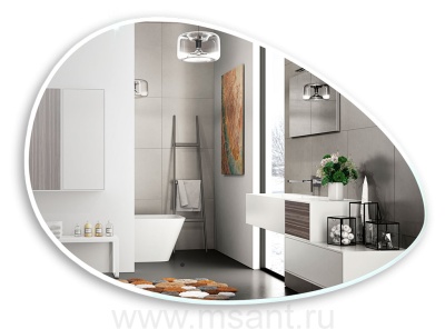 Зеркало AZARIO OMEGA 1200х800 c подсветкой и диммером, бесконтактный сенсор