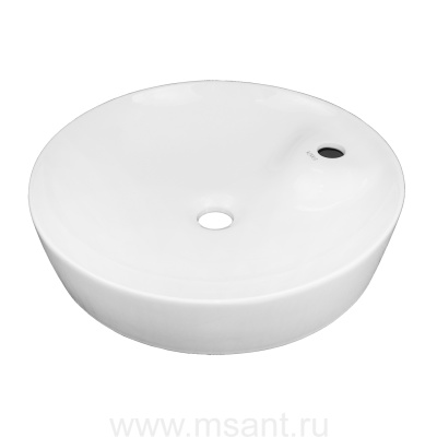 Раковина-чаша Azario 460x460x100 накладная, круглая, белый глянец