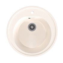 Мойкa MIXLINE ML-GMS02 СТАНДАРТ круглая, белый (331), 505мм (глуб. чаши 180)