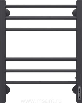 Полотенцесушитель электрический Terminus Сицилия П6 450x600, матовый чёрный