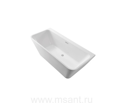 Ванна акриловая, пристенная, AQUATEK AQ-113775WT ЭЛЕГИЯ 1700 * 750 * 580 , В комплекте со сливом и ножками.Цвет: белый глянцевый.