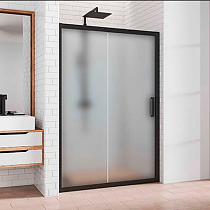 Душевая дверь в нишу Kubele DE019D2-MAT-BLMT 95 см, профиль матовый черный