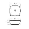 Раковина Azario 430х430х135 накладная, белый
