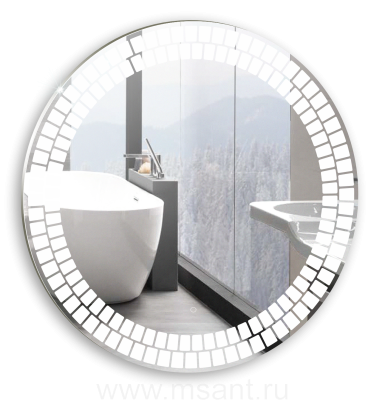 Зеркало AZARIO Армада d1000 c подсветкой и диммером, сенсорный выключатель