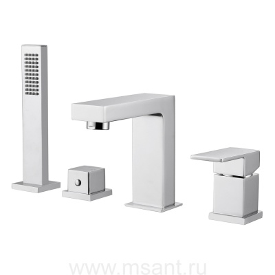 Смеситель ABBER Daheim AF8213 на борт ванны, хром