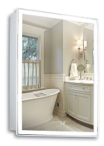 Зеркало-шкаф AZARIO Киото 50 (535х750) c подсветкой и диммером + часы