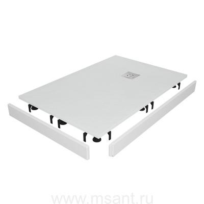 Душевой поддон прямоугольный RGW ST-W Белый (Комплект) (1000x1200)