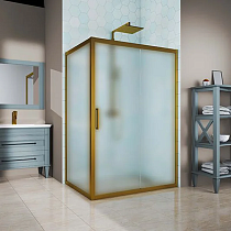 Душевой уголок Kubele DE019R-MAT-BR 120х80 см, профиль бронза