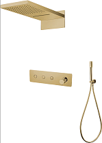 Душевой комплект Boheme Fusion 130-G С ВНУТРЕННЕЙ ЧАСТЬЮ, золото