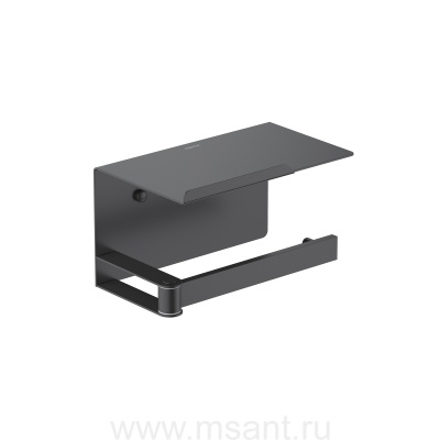 Бумагодержатель с полкой Aquatek, матовый черный AQ4929MB ЛИБРА