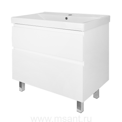 Комплект Тумба Мила 80Н 815х470х870 напольная, с раковиной Tempo 80 (CS00091366)