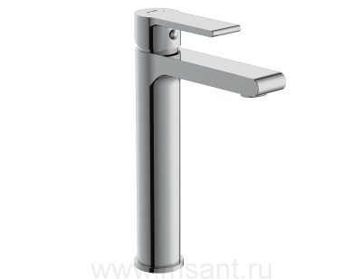Смеситель Cersanit BRASKO 63024 для раковины высокий однорычажный клик клак