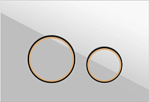 Кнопка смыва Cersanit Twins 63535 c рамкой, белая матовая