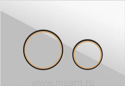 Кнопка смыва Cersanit Twins 63535 c рамкой, белая матовая