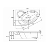 Ванна асимметричная Cersanit KALIOPE 153x100 левая