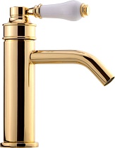Смеситель Migliore Ermitage Mini 28575 для раковины, белый - золото