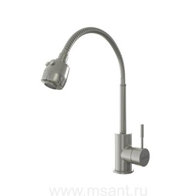 Смеситель для кухни 35k MIXLINE MLSS-0302 гибкий металлический излив